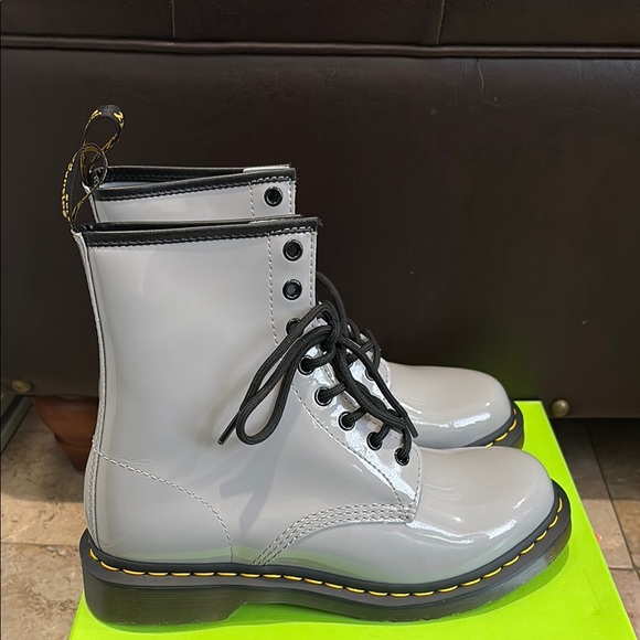 Dr. Martens Gray Lace-Up Boots - Picture 4 of 5